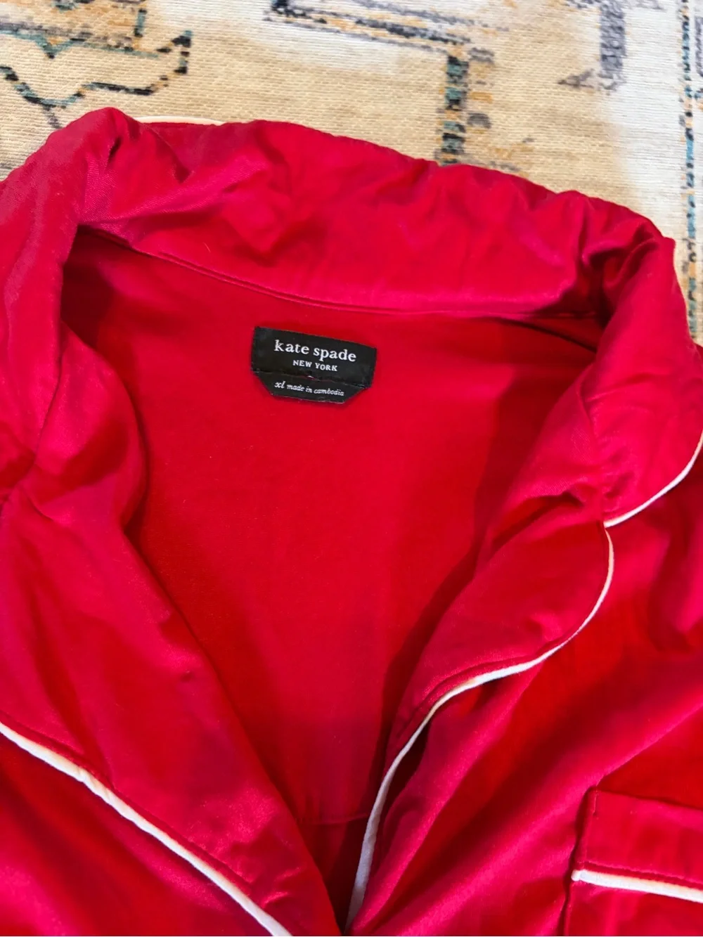 Kate Spade All Dolled Up Red Pajama Set XL Super Soft Lounge PJs